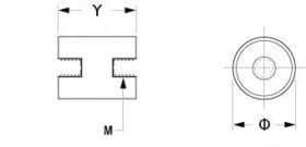 F-F Cylinder Mount