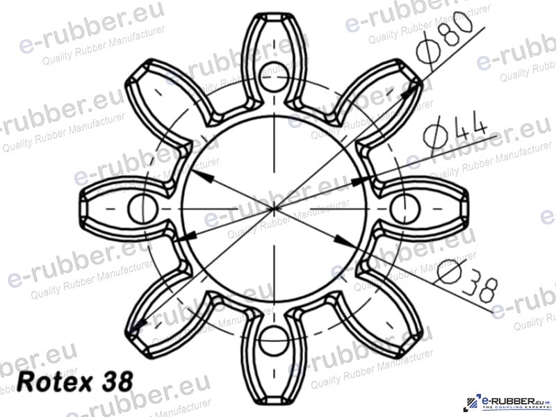 ROTEX 38 Spider 92 Shore A =T-PUR®= orange - Image 2